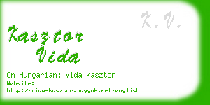 kasztor vida business card